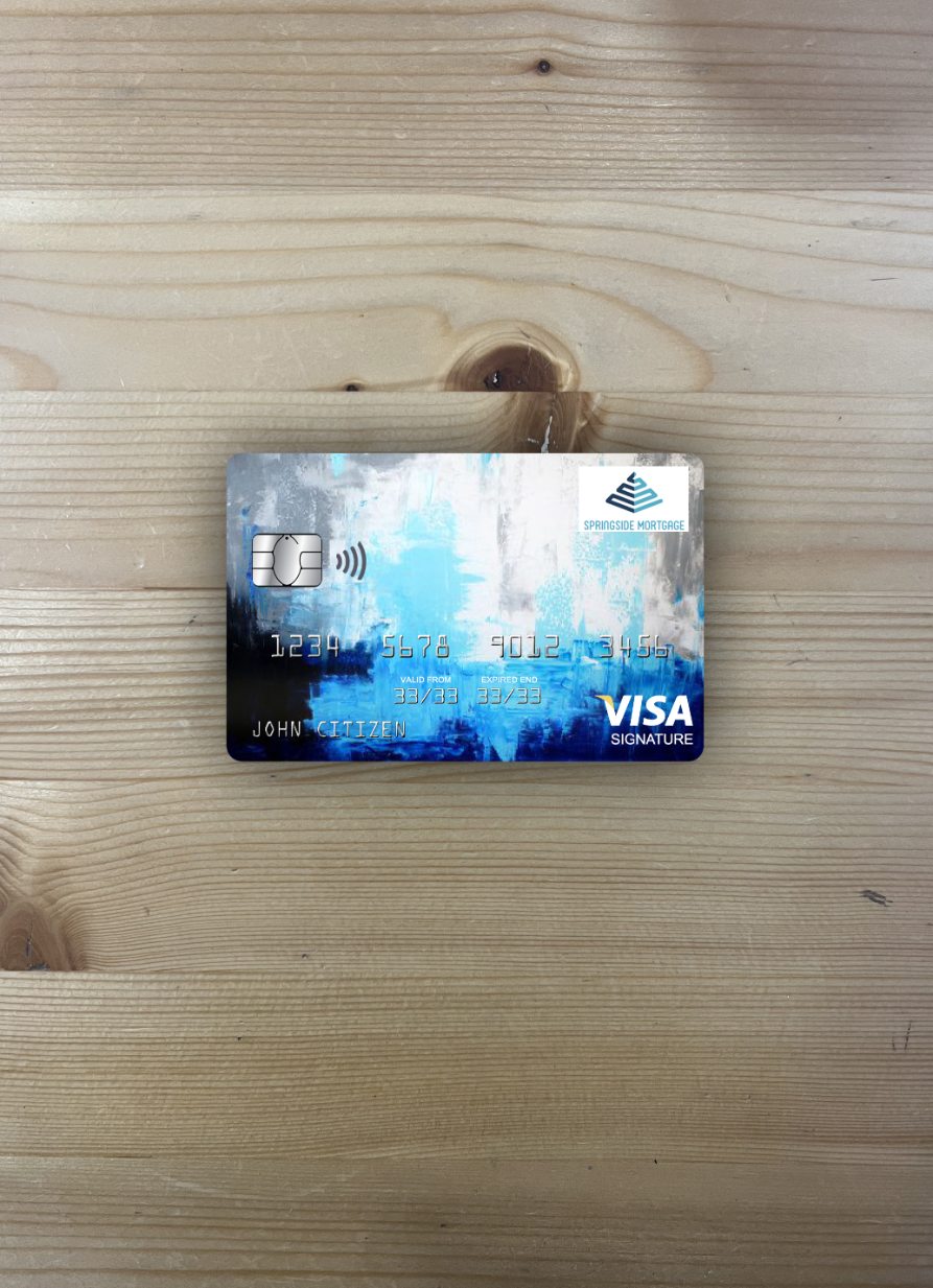 Download USA Springside Mortgage bank visa signature card photolook front Photoshop template